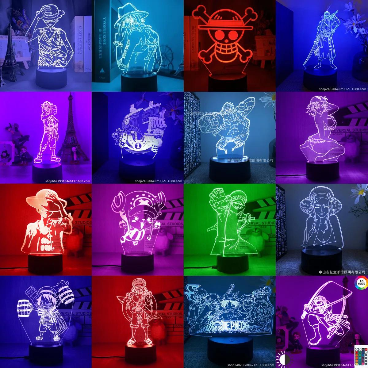 ǽ Luffy 3D LED ߰  ̺  å  ׼ ǱԾ  ģ Ű Ȩ ũ ϱ 16   